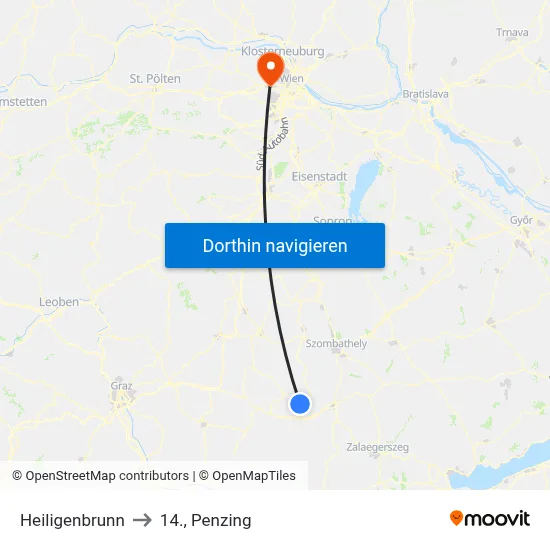 Heiligenbrunn to 14., Penzing map