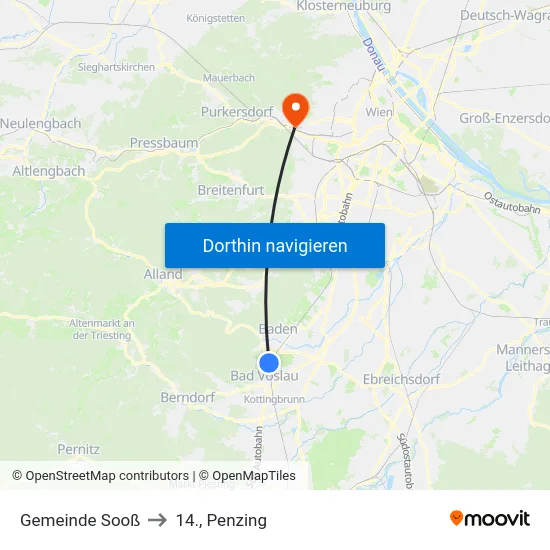 Gemeinde Sooß to 14., Penzing map