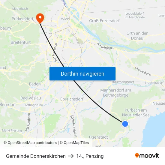 Gemeinde Donnerskirchen to 14., Penzing map
