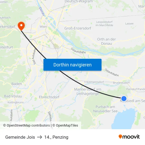 Gemeinde Jois to 14., Penzing map