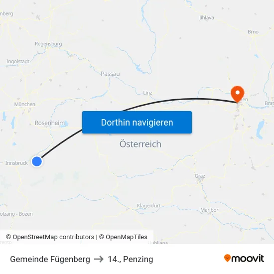 Gemeinde Fügenberg to 14., Penzing map