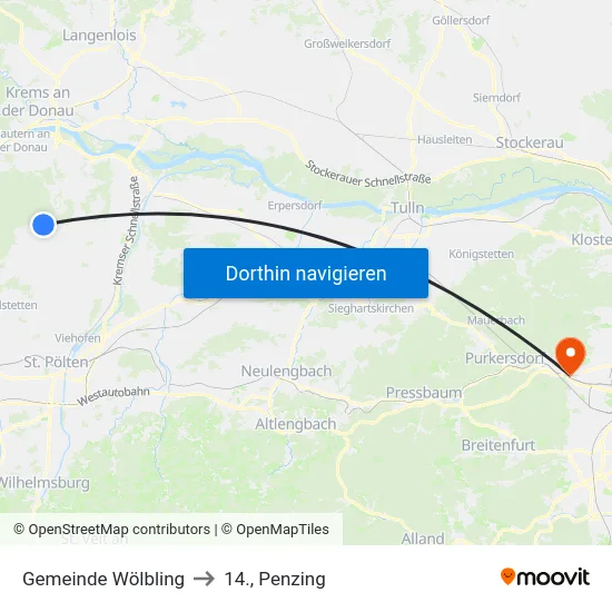 Gemeinde Wölbling to 14., Penzing map