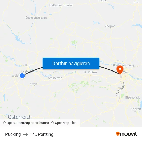 Pucking to 14., Penzing map