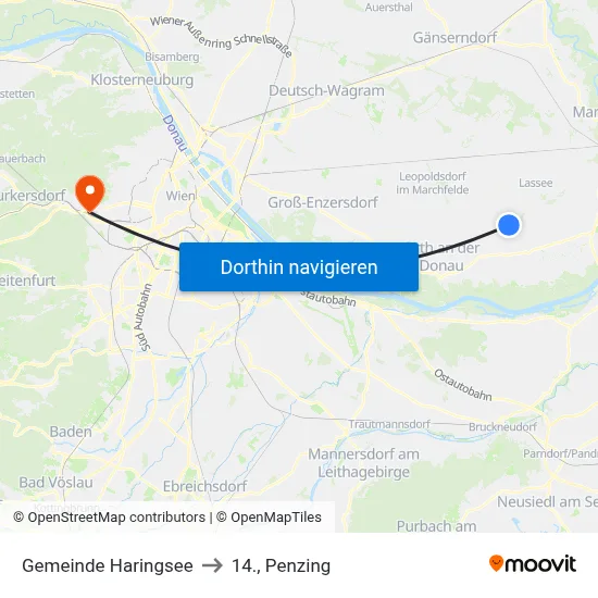 Gemeinde Haringsee to 14., Penzing map