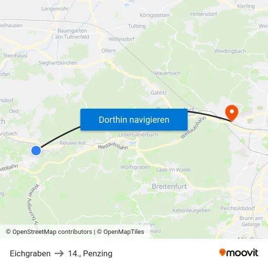 Eichgraben to 14., Penzing map