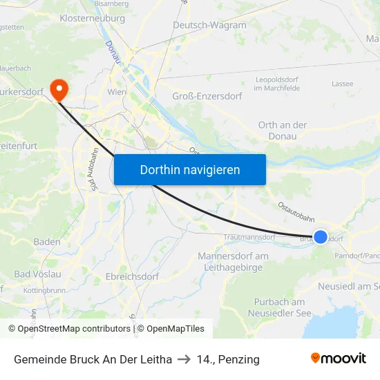 Gemeinde Bruck An Der Leitha to 14., Penzing map