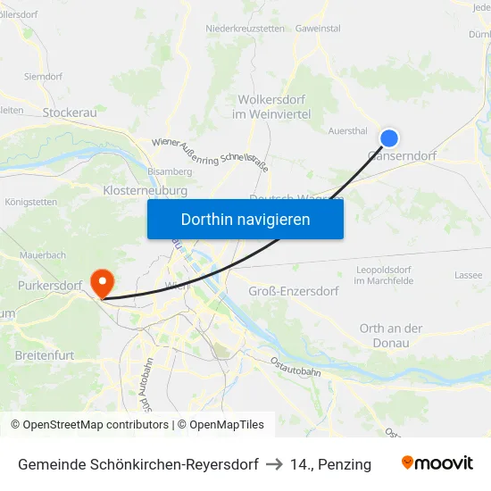 Gemeinde Schönkirchen-Reyersdorf to 14., Penzing map