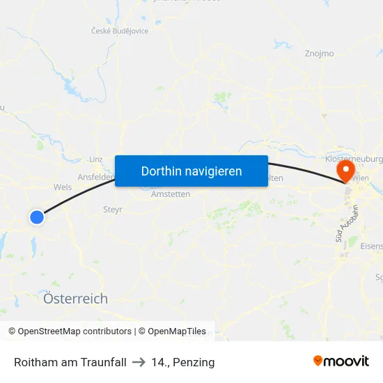 Roitham am Traunfall to 14., Penzing map