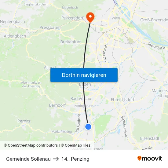 Gemeinde Sollenau to 14., Penzing map