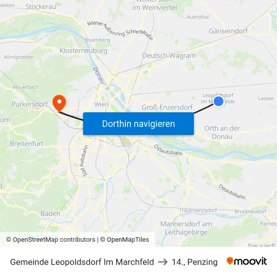 Gemeinde Leopoldsdorf Im Marchfeld to 14., Penzing map