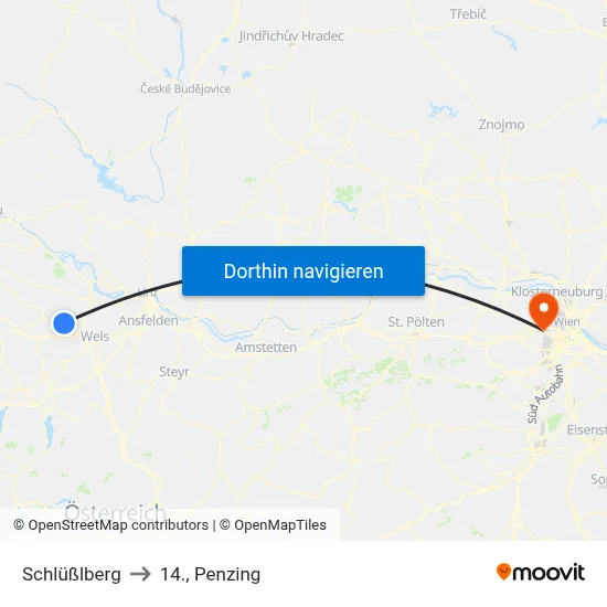 Schlüßlberg to 14., Penzing map