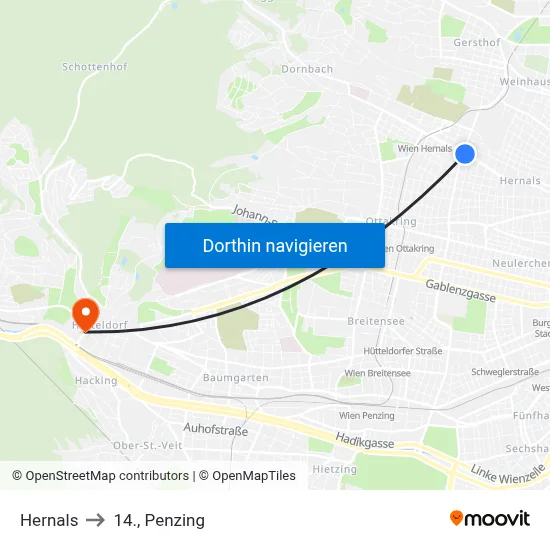 Hernals to 14., Penzing map