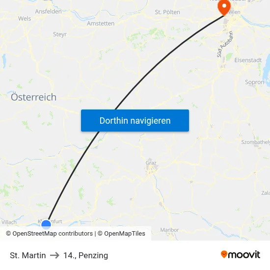 St. Martin to 14., Penzing map