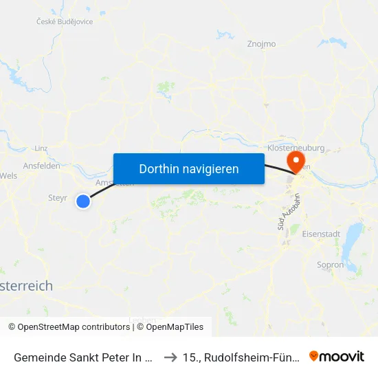 Gemeinde Sankt Peter In Der Au to 15., Rudolfsheim-Fünfhaus map