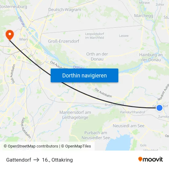 Gattendorf to 16., Ottakring map