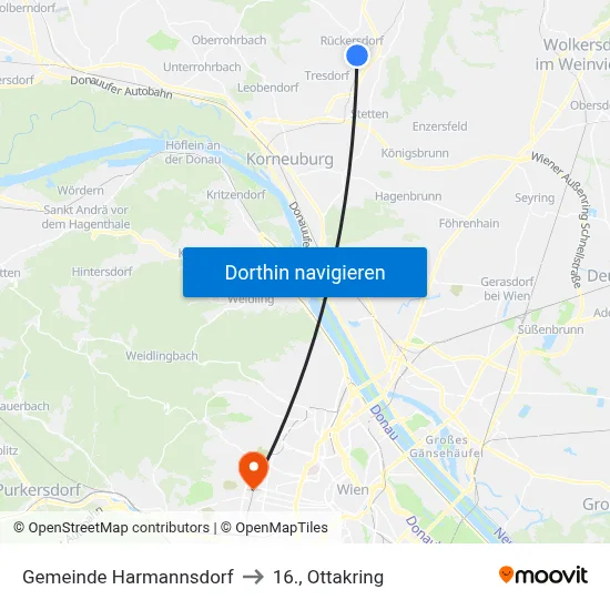 Gemeinde Harmannsdorf to 16., Ottakring map