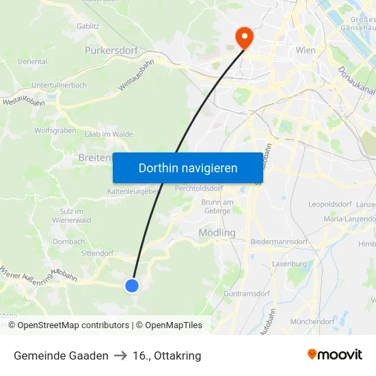 Gemeinde Gaaden to 16., Ottakring map