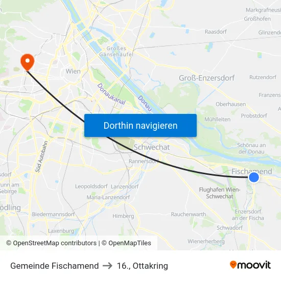 Gemeinde Fischamend to 16., Ottakring map