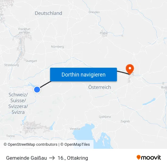 Gemeinde Gaißau to 16., Ottakring map