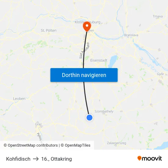 Kohfidisch to 16., Ottakring map