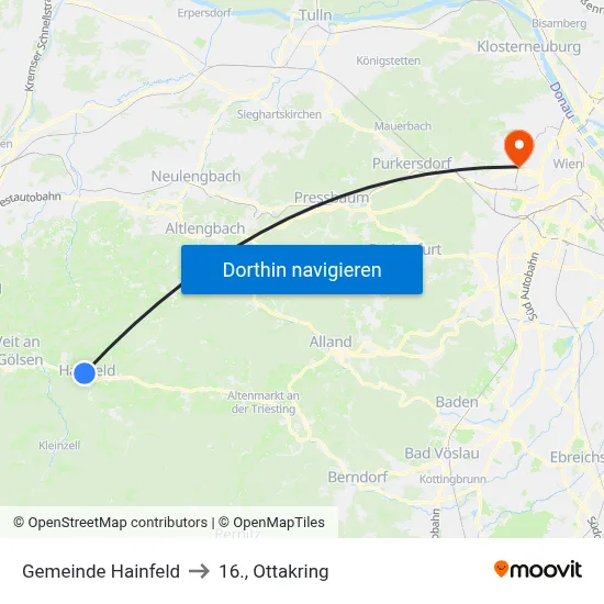 Gemeinde Hainfeld to 16., Ottakring map
