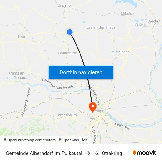 Gemeinde Alberndorf Im Pulkautal to 16., Ottakring map