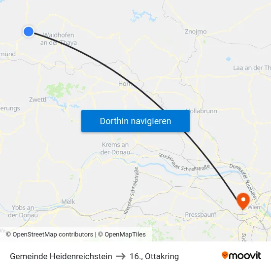 Gemeinde Heidenreichstein to 16., Ottakring map