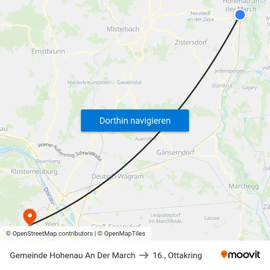 Gemeinde Hohenau An Der March to 16., Ottakring map
