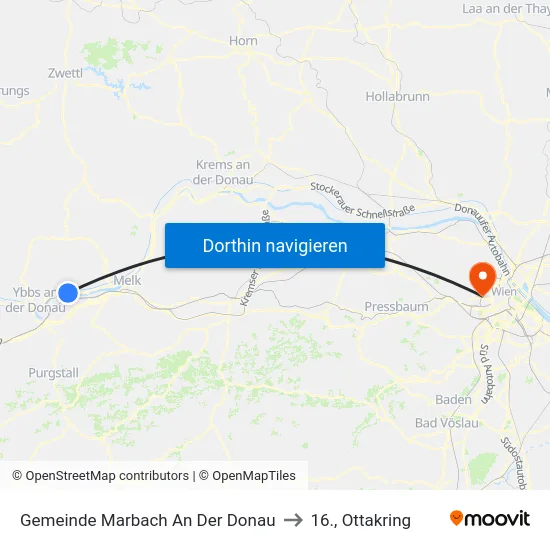Gemeinde Marbach An Der Donau to 16., Ottakring map