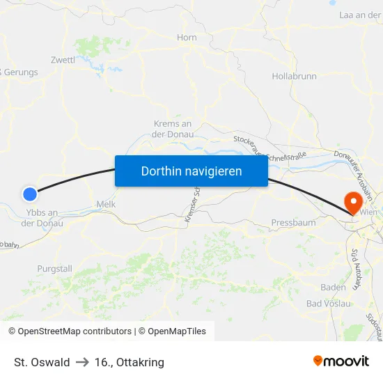 St. Oswald to 16., Ottakring map