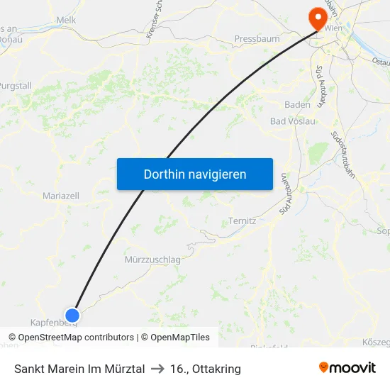 Sankt Marein Im Mürztal to 16., Ottakring map