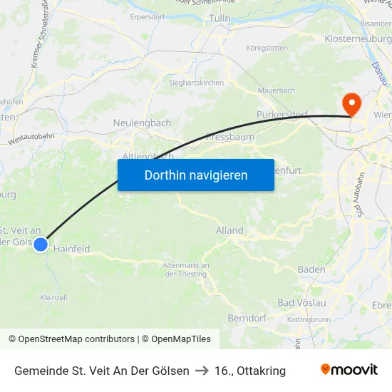 Gemeinde St. Veit An Der Gölsen to 16., Ottakring map