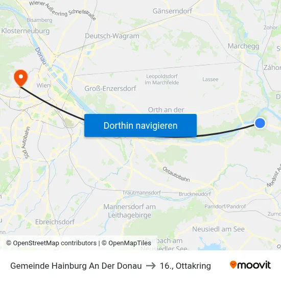 Gemeinde Hainburg An Der Donau to 16., Ottakring map