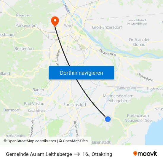 Gemeinde Au am Leithaberge to 16., Ottakring map