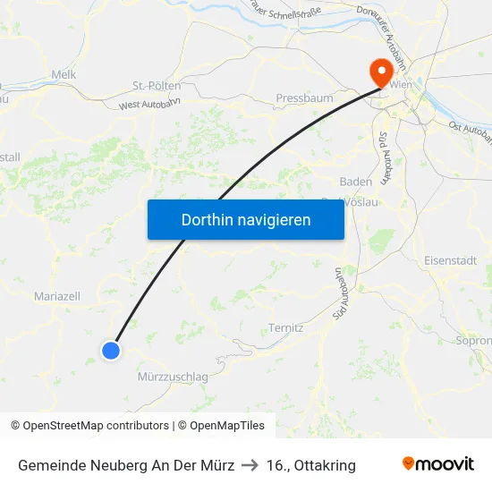 Gemeinde Neuberg An Der Mürz to 16., Ottakring map