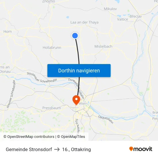 Gemeinde Stronsdorf to 16., Ottakring map