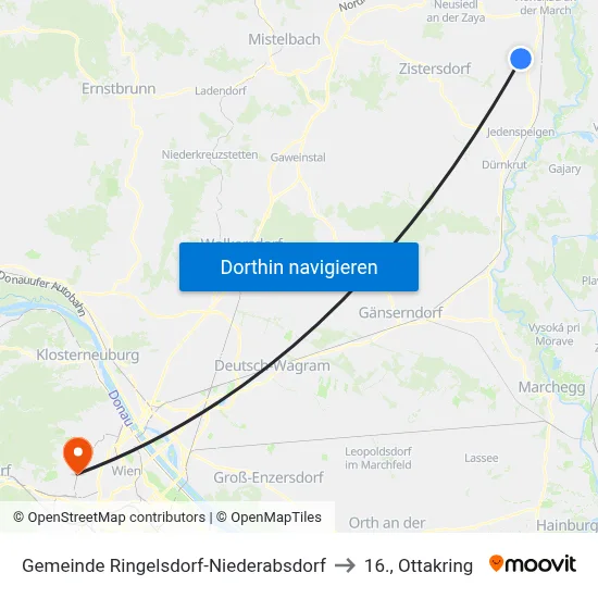 Gemeinde Ringelsdorf-Niederabsdorf to 16., Ottakring map