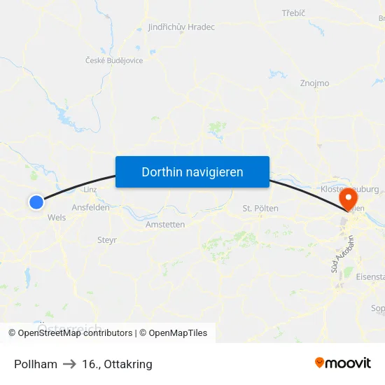 Pollham to 16., Ottakring map