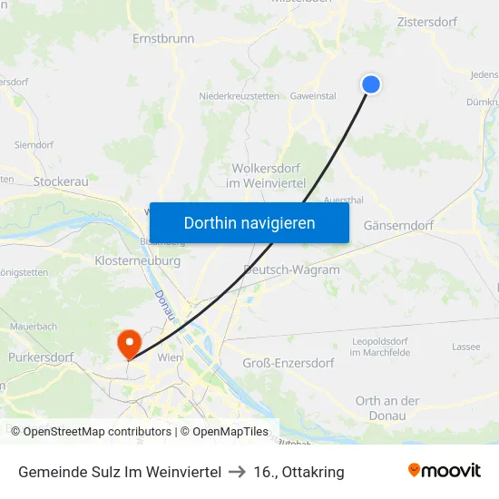 Gemeinde Sulz Im Weinviertel to 16., Ottakring map