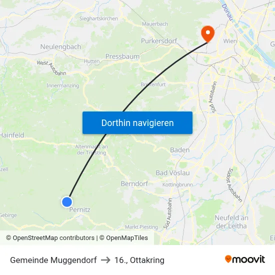 Gemeinde Muggendorf to 16., Ottakring map