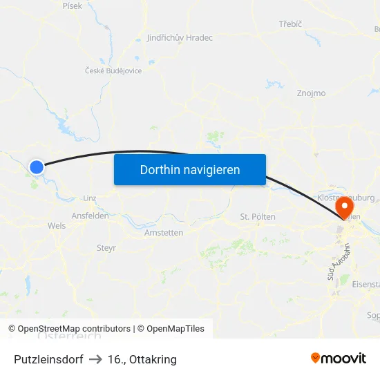Putzleinsdorf to 16., Ottakring map