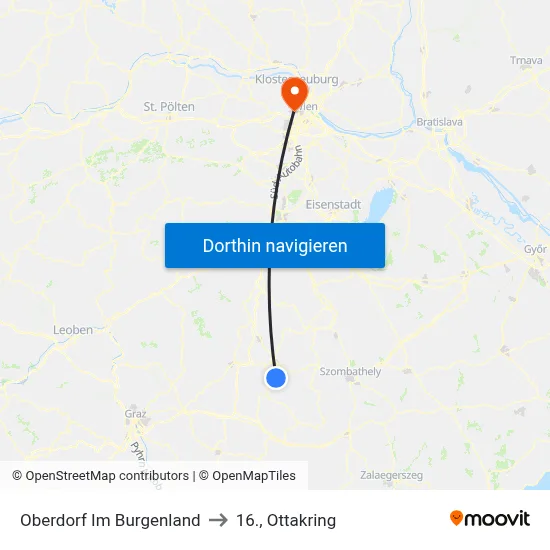 Oberdorf Im Burgenland to 16., Ottakring map