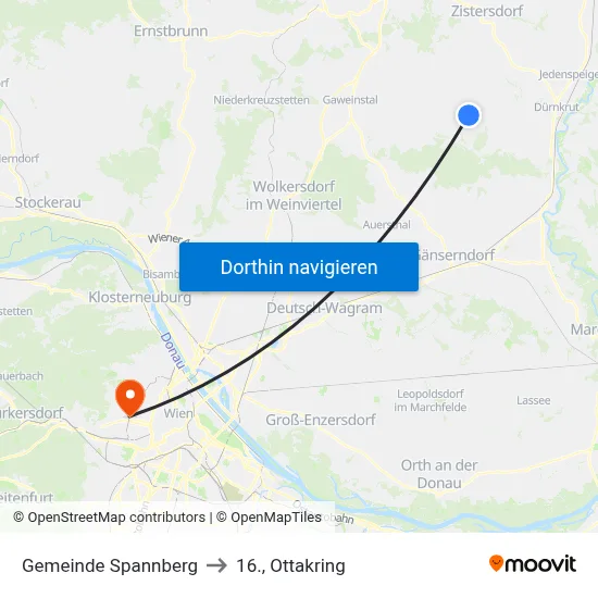 Gemeinde Spannberg to 16., Ottakring map