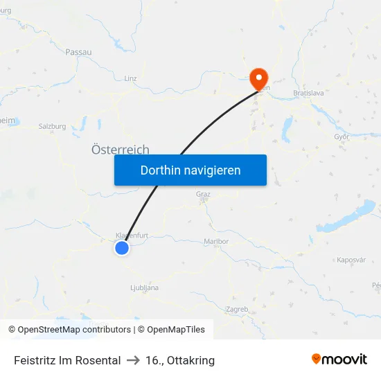 Feistritz Im Rosental to 16., Ottakring map