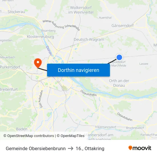 Gemeinde Obersiebenbrunn to 16., Ottakring map