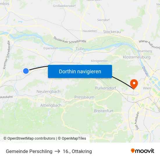 Gemeinde Perschling to 16., Ottakring map
