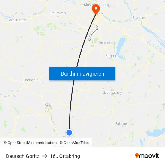 Deutsch Goritz to 16., Ottakring map
