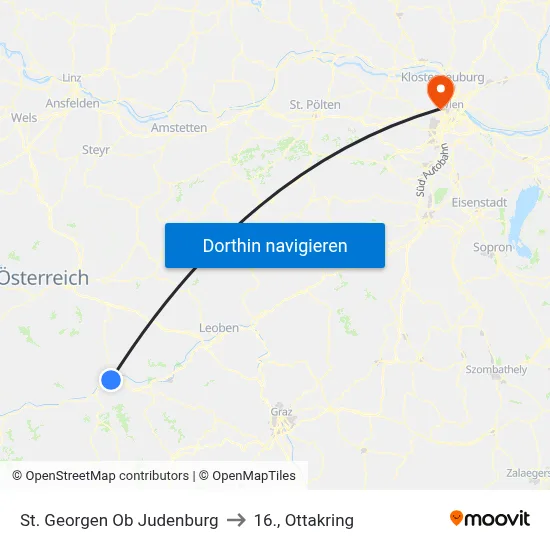 St. Georgen Ob Judenburg to 16., Ottakring map