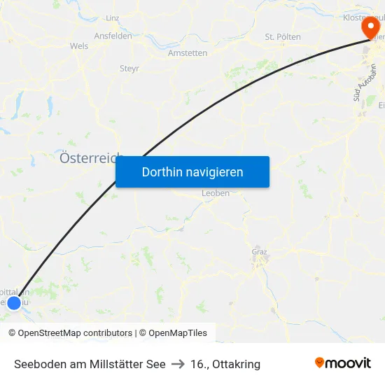 Seeboden am Millstätter See to 16., Ottakring map