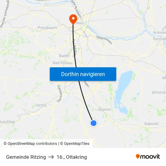 Gemeinde Ritzing to 16., Ottakring map